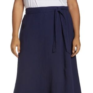 Caslon Navy Blue Peacoat Skirt Size Medium M